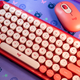 A photo of the mouse and keyboard